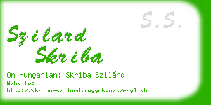 szilard skriba business card
